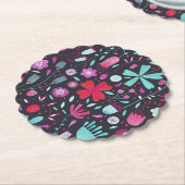 VloerbeemdWaterverf donker Kartonnen Onderzetters (Gekanteld)