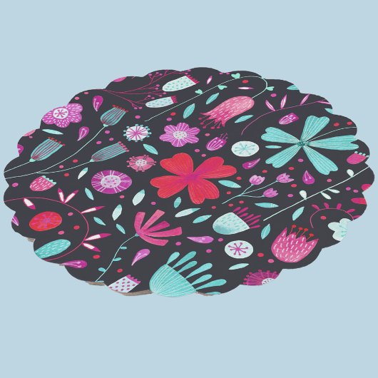 VloerbeemdWaterverf donker Kartonnen Onderzetters