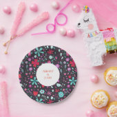 VloerbeemdWaterverf donker Papieren Bordje (Feest)