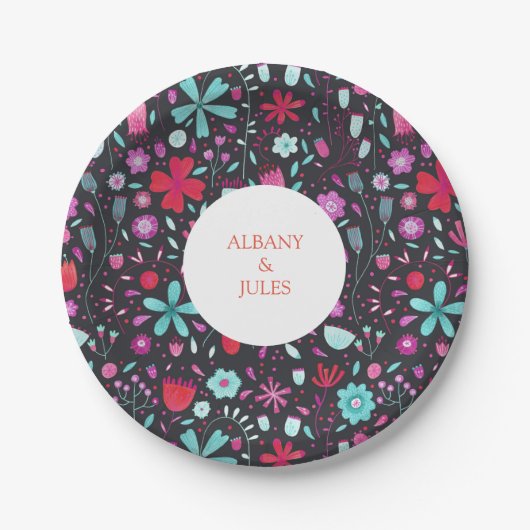 VloerbeemdWaterverf donker Papieren Bordje (Voorkant)