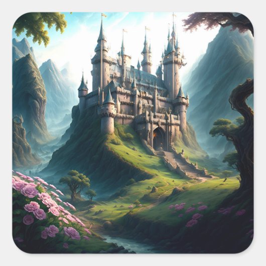 Vloerbeestje Vierkante Sticker (Voorkant)