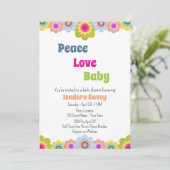 Vloerbekrachtiging Baby shower 60 s Kaart (Staand voorkant)