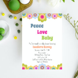 Vloerbekrachtiging Baby shower 60 s Kaart