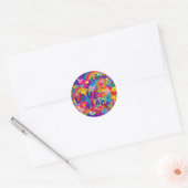 Vloerbekrachtiging | violet ronde sticker (Envelop)