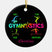 Vloerbeugel voor dames met turnscans keramisch ornament (Voorkant)