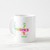 Vloerbeugel voor dames met turnscans koffiemok (Voorkant links)