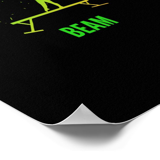 Vloerbeugel voor dames met turnscans poster (Hoek)