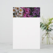 Vloerbeugels Witte roze en Paarse vlinder Briefpapier (Staand voorkant)