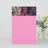 Vloerbeugels Witte roze en Paarse vlinder Briefpapier (Staand voorkant)