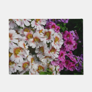 Vloerbeugels Witte roze en Paarse vlinder Deurmat