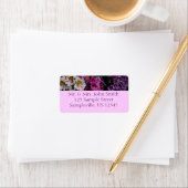 Vloerbeugels Witte roze en Paarse vlinder Etiket (Insitu)