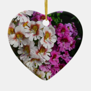 Vloerbeugels Witte roze en Paarse vlinder Keramisch Ornament