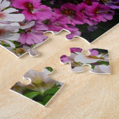 Vloerbeugels Witte roze en Paarse vlinder Legpuzzel (Zijkant)