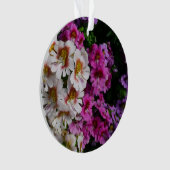 Vloerbeugels Witte roze en Paarse vlinder Ornament (voorkant)