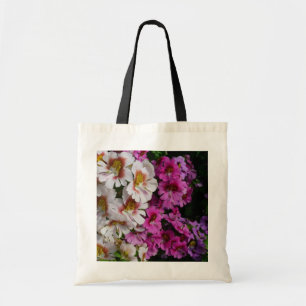 Vloerbeugels Witte roze en Paarse vlinder Tote Bag