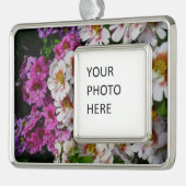 Vloerbeugels Witte roze en Paarse vlinder Verzilverd Omlijst Ornament (Links)