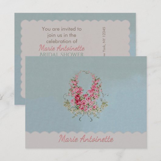 Vloerbloemen - Briefkaart / RSVP / Uitnodigingen (Voorkant / Achterkant)