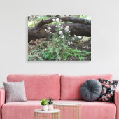 Vloerbloemen en Afdruk met rooster Canvas Afdruk (Insitu (Woonkamer))