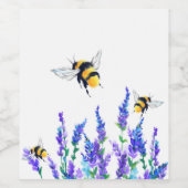 Vloerbloemen en -baaien die vliegen wijn etiket (Enkel label)