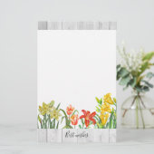 Vloerbloemen van de Waterverf van de bijtste Briefpapier (Staand voorkant)
