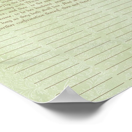 Vloerboomdruk Quaker Weddenschap Certificaat Poster (Hoek)