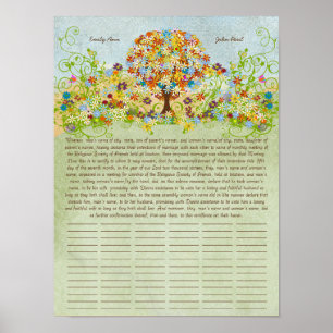 Vloerboomdruk Quaker Weddenschap Certificaat Poster