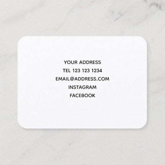 Vloerboquet visitekaartje (Achterkant)