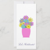 Vloerbouquet Housewarming Party uitnodigingen (Achterkant)