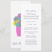 Vloerbouquet Housewarming Party uitnodigingen (Voorkant / Achterkant)