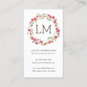 Vloerbreedte | Moderne roze Floral Visitekaartje (Voorkant)