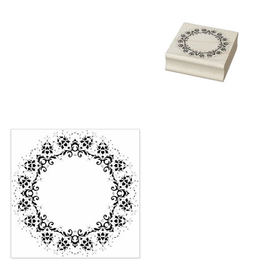 Vloercirkelvormig silhouet rubberstempel (Gestempeld)