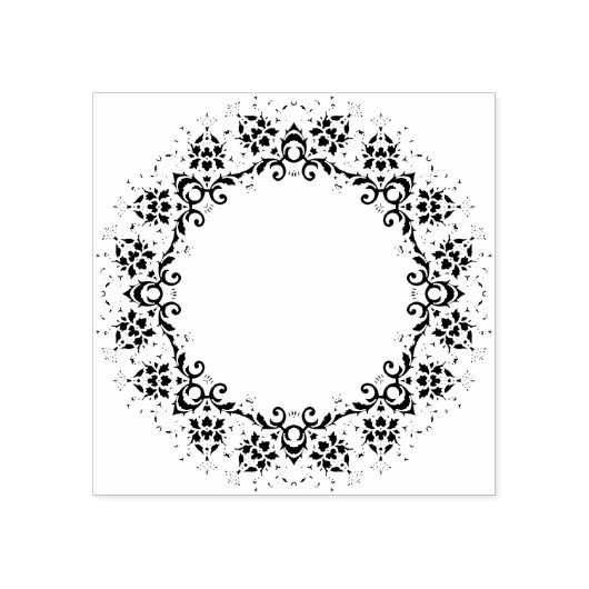 Vloercirkelvormig silhouet rubberstempel (Afrduk)