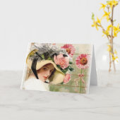 Vloerdame. Kaart (Gele Bloem)
