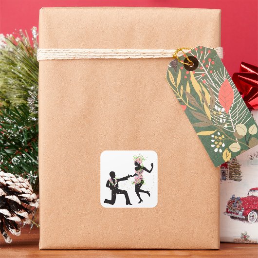 Vloerdansers Vierkante Sticker