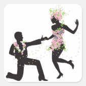 Vloerdansers Vierkante Sticker (Voorkant)