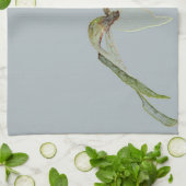 Vloerdecoratie, florale afdruk theedoek (Gevouwen)