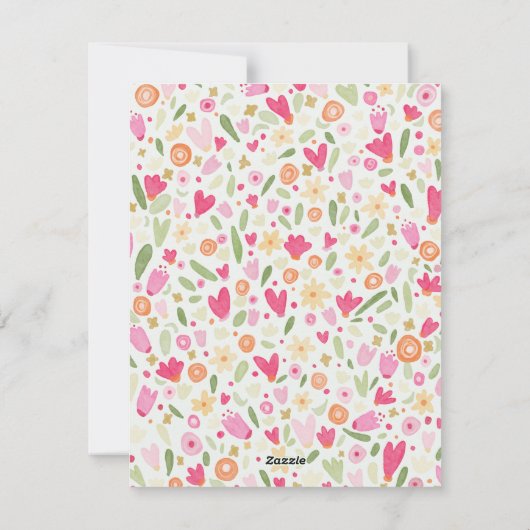 Vloerdoppen Valentijnsdag Holiday Kaart (Achterkant)