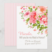 Vloerdouche word je mijn dienstmeisje? | Roze Kaart (Voorkant / Achterkant)