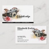 Vloerelementen van handgeschilde reiscamera visitekaartje (Voorkant / Achterkant)