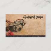 Vloerelementen van handgeschilde reiscamera visitekaartje (Voorkant)