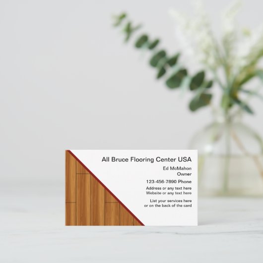 Vloeren Diensten Visitekaartjes (Staand voorkant)