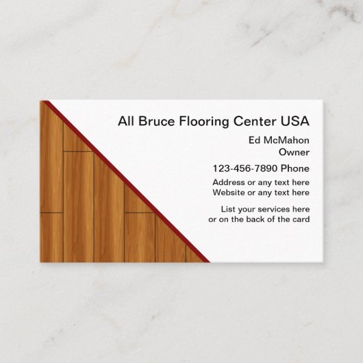 Vloeren Diensten Visitekaartjes (Voorkant)