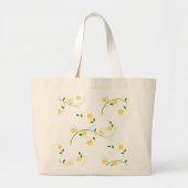 Vloeren en bloemen grote tote bag (Voorkant)