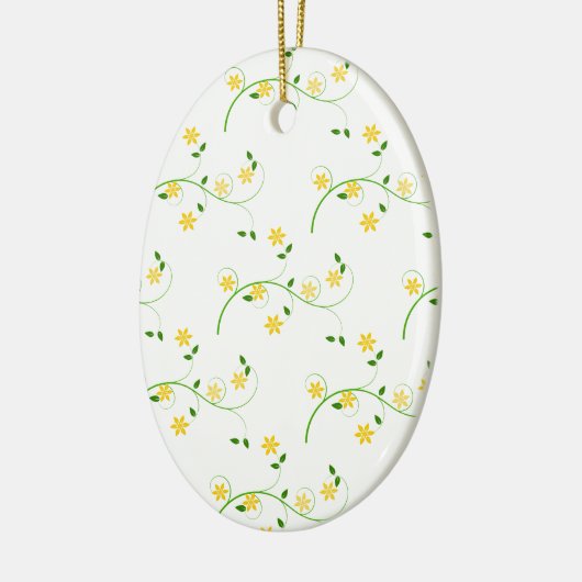 Vloeren en bloemen keramisch ornament (Links)
