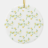 Vloeren en bloemen keramisch ornament (Voorkant)