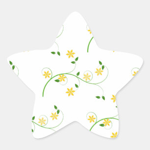Vloeren en bloemen ster sticker