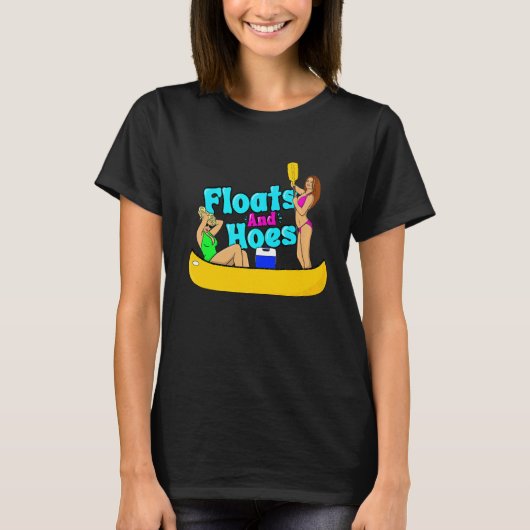 Vloeren en Hoes Canoe River Trip Float Day Lake T-shirt (Voorkant)