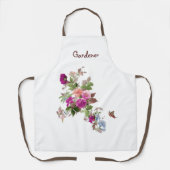 Vloeren en vlinder gepersonaliseerd  schort (Voorkant)