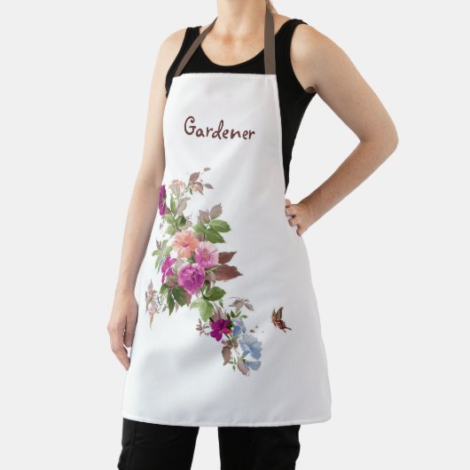 Vloeren en vlinder gepersonaliseerd schort (Insitu)