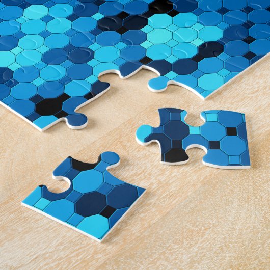 Vloeren in blauw... legpuzzel (Zijkant)